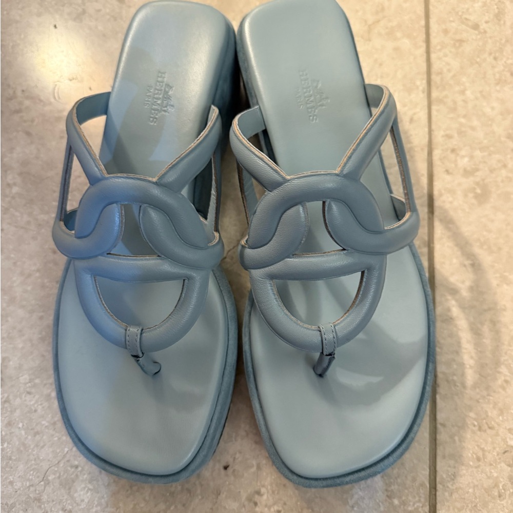 Hermes Light Blue Women's Sandals